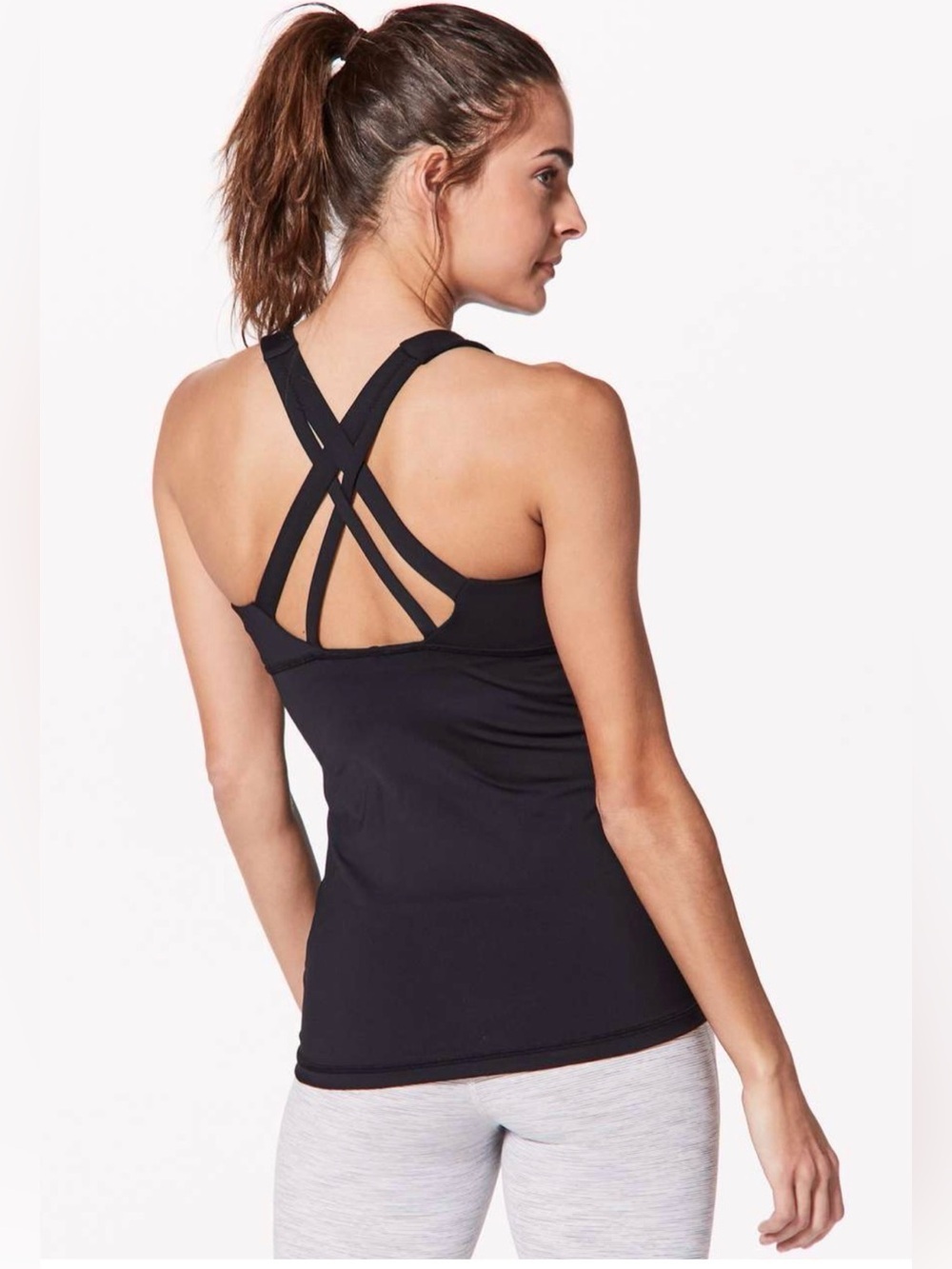 lululemon athletica Black Strappy Racerback Tank Top
